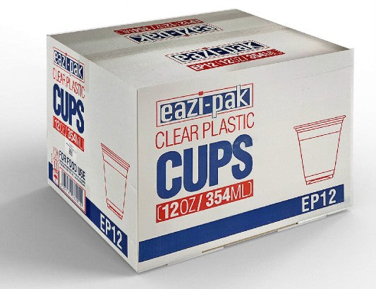 CLEAR PLASTIC CUP 12 OZ 1000 PCS