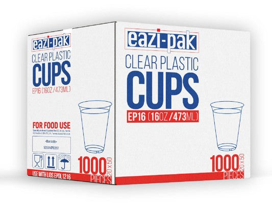 CLEAR PLASTIC CUP 16 OZ 1000 PCS
