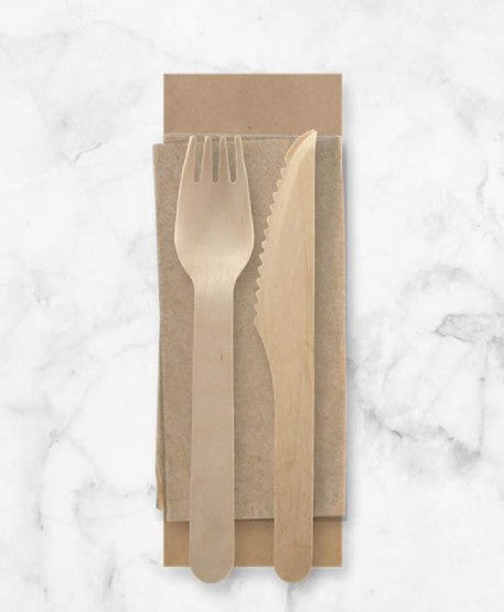 EP WOODEN FORK, KNIVE NAPKIN