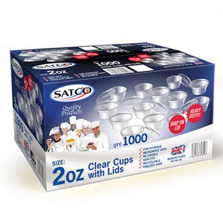 SATCO 2OZ CUPS & LIDS