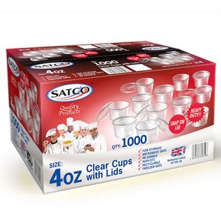 SATCO 4OZ CUPS & LIDS